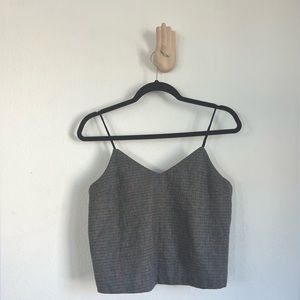 J.O.A. Plaid crop top
